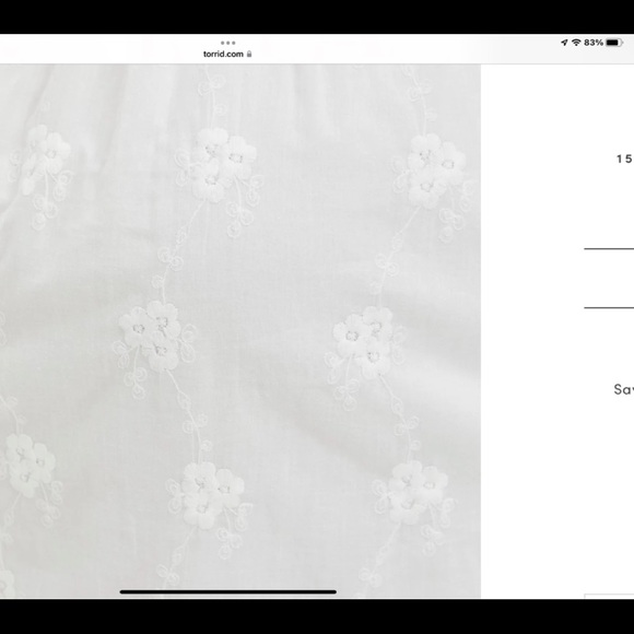 New OFF-THE-SHOULDER TIE-WAIST SKATER DRESS - CHALLIS WHITE EMBROIDERY - Picture 11 of 11